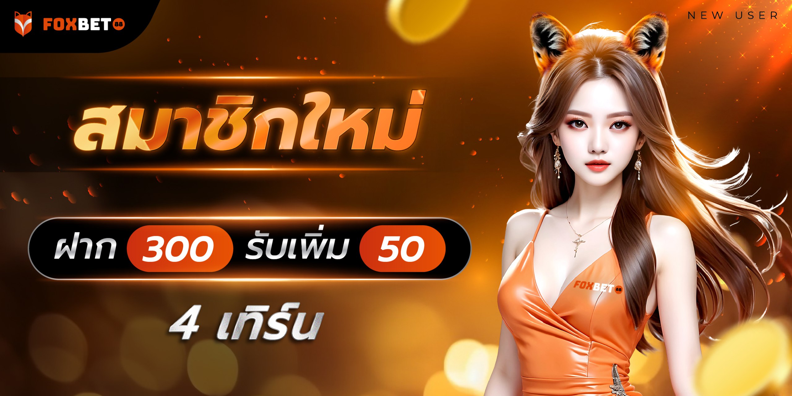 โปรสมาชิกใหม่ ฝาก 300 รับเพิ่ม 50